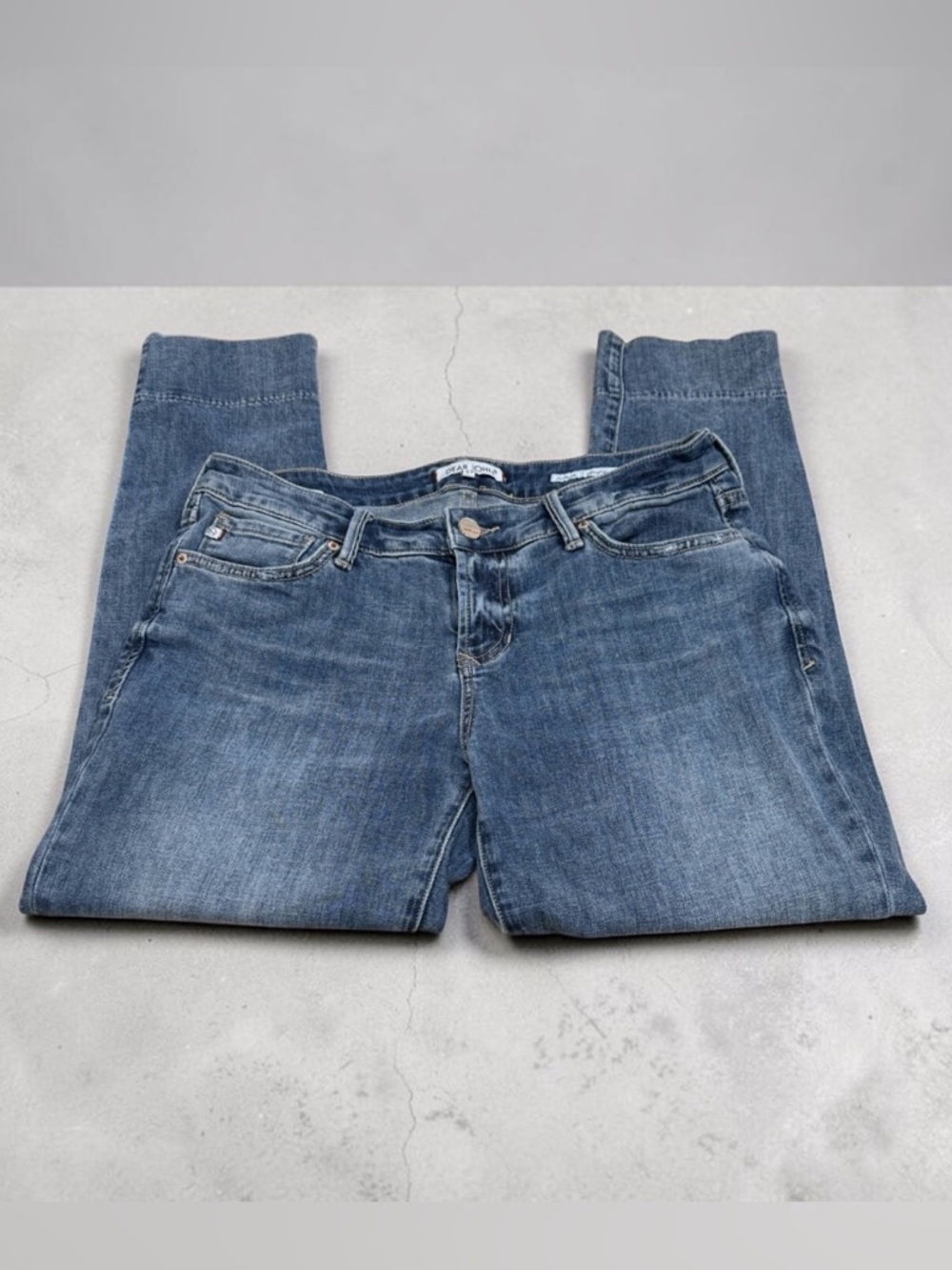 Dear John Jeans Size 27 Mid Rise Skinny Light Wash Stretch